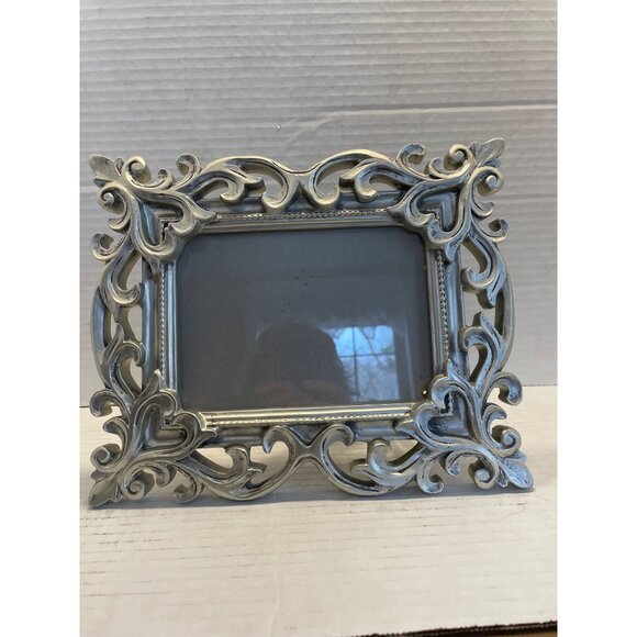 5X7 Carved Ornate Picture Frame - Drexel Heritage Distressed Table Frame - Picture 2 of 11